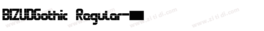 BIZUDGothic Regular字体转换